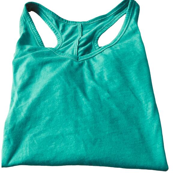 OLD NAVY ACTIVE TANK TOP,  WOMENS, L, TEAL BLUE, RACERBACK, COTTON/POLYESTER - Picture 4 of 12